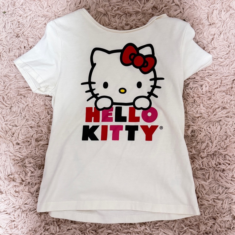 Hello Kitty White Tee with Red Bow
